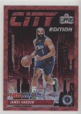 2023 NBA Hoops Premium Stock City Edition Red Prizm 44/88 James Harden #20 00zd