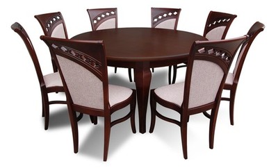 Moderne Esstisch Tisch Holz Esszimmer Garnitur 8x Stuhl Set Stühle 9 tlg. Set