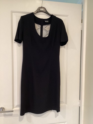 Roberto Cavalli JUST CAVALLI BLACK/ SNAKE PRINT DRESS SIZE 44 - UK 12 - Picture 2 of 8