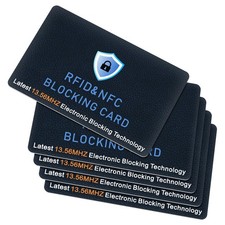 RFID Blocking Cards 5 Pack NFC Contactless Anti-Theft Ultra Slim Full Protection