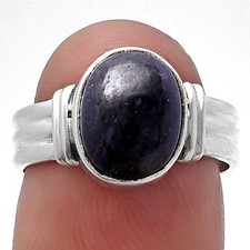 Natural Purple Aventurine 925 Sterling Silver Ring s.6.5 Jewelry R-1470