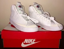 Nike Blazer Mid '77 White Leather Shoes, DH8640 102, Boy's Size 6.5, Women's 8.5