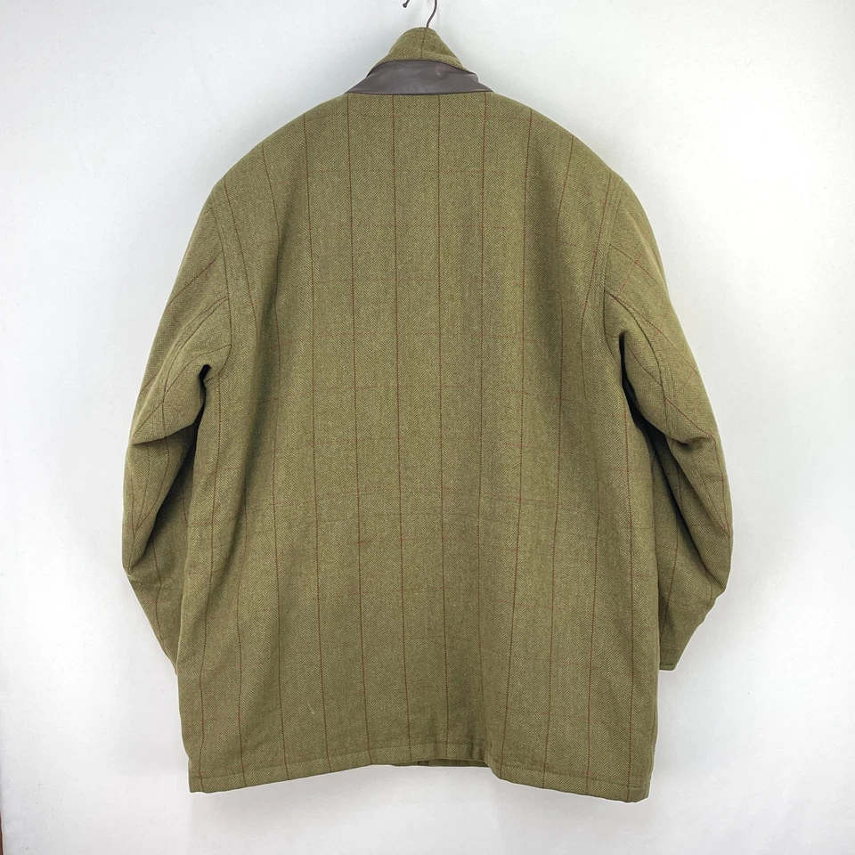 Barbour Lightweight Berwick Tweed Coat Mens Large Green Check Shooting Jacket - Image 2 of 4