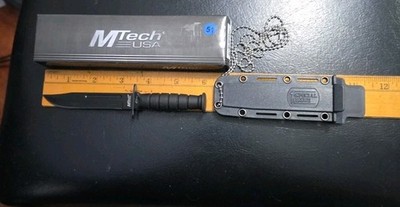MTech 632DB - Fixed Blade Knife - Neck Knife - w/ Sheath | eBay