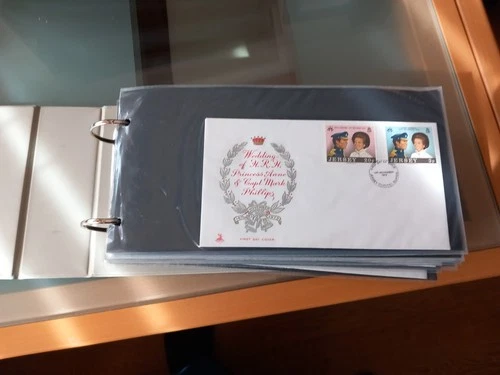 Jersey First Day Covers (66) in Silver Arrow Cover Album 1973-1986