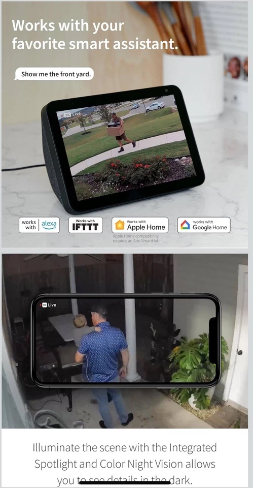 Arlo Cámara de Seguridad Esencial 2K Exterior - Interior 2 Generación Nueva - Image 2 of 4