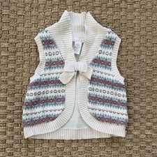 NWT 2008 Janie and Jack Toddler Girl Patterned Vest Size 2T
