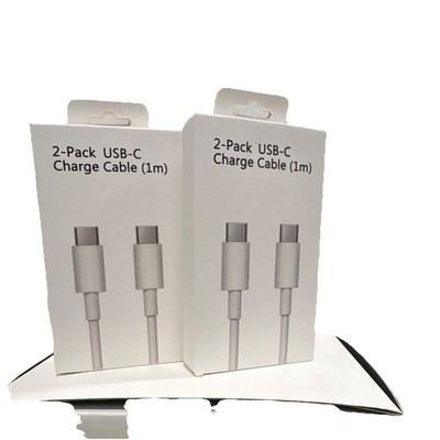 2-Pack USB-C Charging Cables 1m White, Universal Compatibility