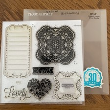 CTMH D1571 Sweet  Lovely NEW Heart, Lace, journaling rectangle