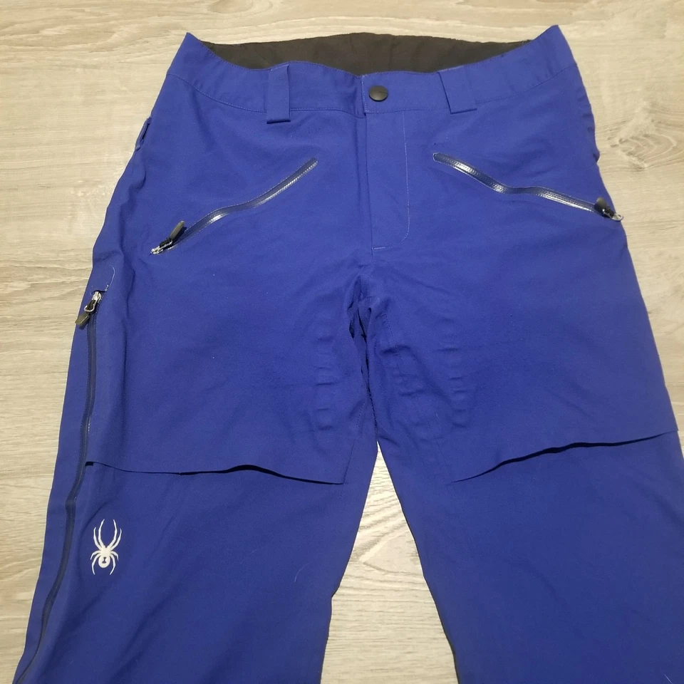 Spyder Hombres Thinsulate Esquí Nieve Pantalones Azul Talla Mediana 3/4 Cremallera Lateral RN 64902 Foto 2 de 4