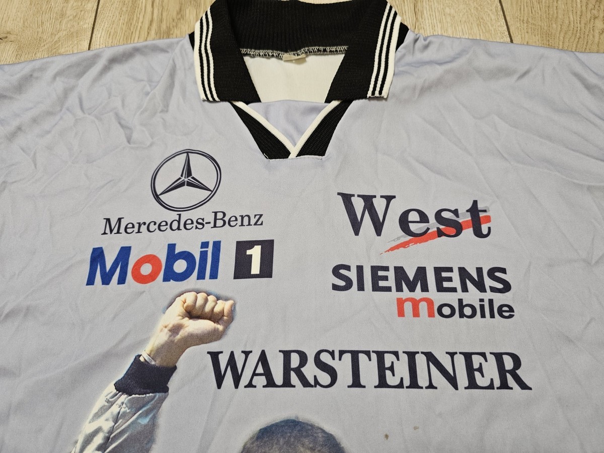 MERCEDES BENZ WEST VINTAGE RACING SHIRT FORMULA 1 COULTHARD JERSEY