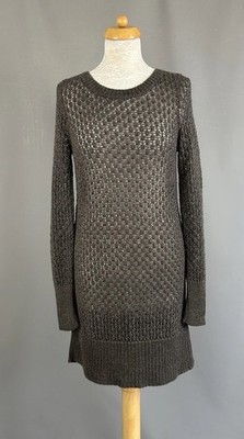 Peruvian Connection Baby Alpaka und Seide Häkel Pullover Kleid Größe S Small
