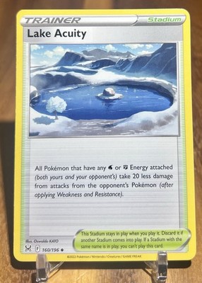 Lake Acuity 160/196 Uncommon Near Mint Pokemon Sword & Shield Lost Origin