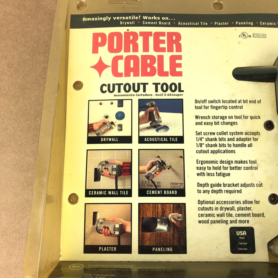 Vintage NOS Porter Cable Cutout Tool Model 7499S Rotary Tool Router Made in USA - Image 2 of 4