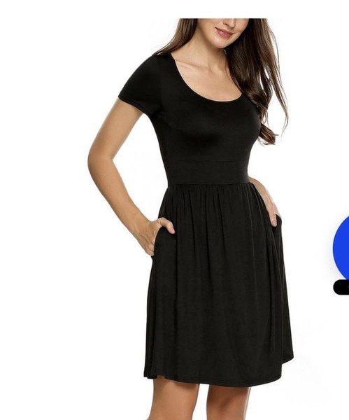 Women DKNY Dress Black Polyester 40 / L / 48 #BMMT
