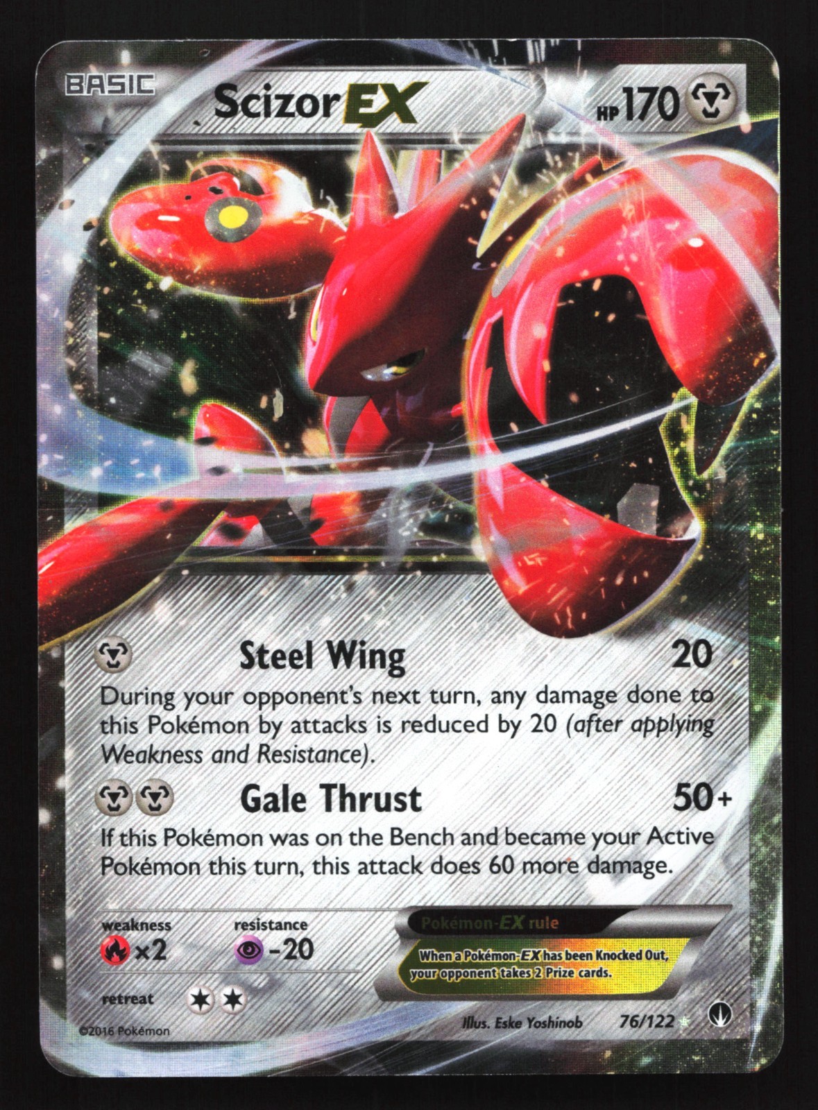 Pokemon Scizor EX 76/122 BREAKpoint Ultra Rare Holo HP