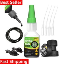 Black Rubber Glue, 20g Heavy Duty Rubber Adhesive for Tire, Tube, Shoes, Plas...