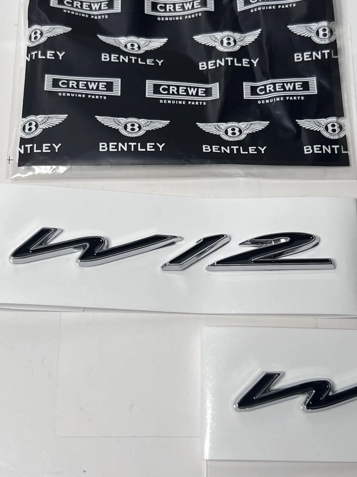 Juego de insignia de velocidad de guardabarros Bentley Continental GT GTC Flying Spur W12 OEM 3W8853675D Foto 3 de 3