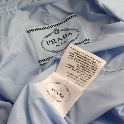 Prada Sky Blue Poly Trench Coat 38 101519937 | eBay