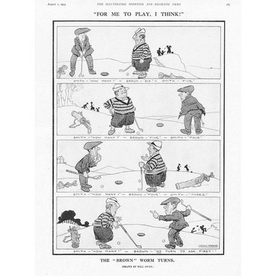 Golf For Me To Play, I Think, Antique Comic Print by Will Owen 1925