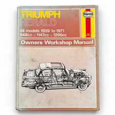 Haynes Triumph Herald, All Models 1959 to 1971, Owners Workshop Manual
