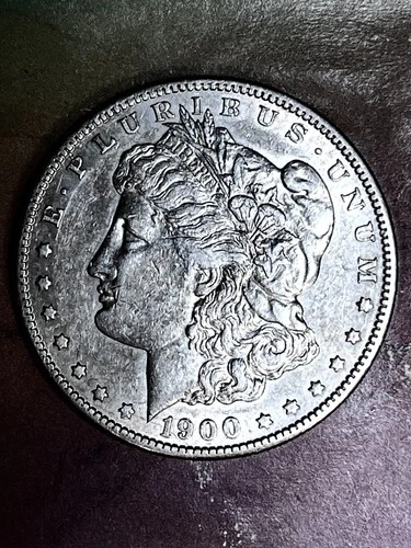 1900  S   Morgan Dollar  AU  ORIGINAL KEY  BEAUTY  starting at true value