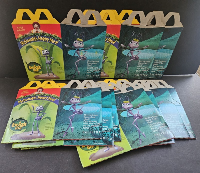 11 McDonald's Disney Pixar It's A Bugs Life in Theaters 1998 Happy Meal Box V1