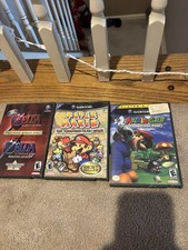 Nintendo GameCube Zelda Ocarina Of Time Master Quest + PAPER MARIO + TOADSTOOL