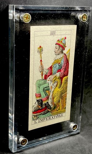 c1835 High Grade The Emperor Tarot Playing Card Tarocchi Gumppenberg Milan Italy - Picture 10 of 21