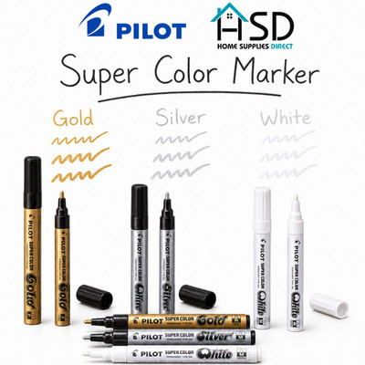 Pilot Supercolor Permanent Farbmarker Metallic Gold Silber Weiß NEU