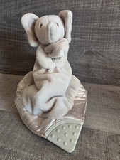 GUND Elephant Security Blanket Blankie Teether Baby Gray Plush HTF b159
