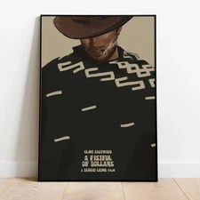 A Fistful of Dollars Movie Poster Clint Eastwood Western No Frame, Movie Poster