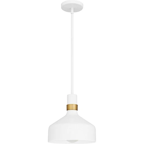 Matte White  Mini Pendant from the Arbor Collection - Picture 2 of 6