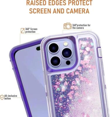 For iPhone 16 Pro Max/16/16 Plus Quicksand Glitter Case Cover fit