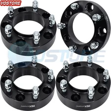 (4) 1.25'' 5 Lug Hubcentric Black Wheel Spacers Adapters 5x150 for Toyota Tundra