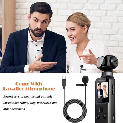 4K Body Camera with External Microphone Mini Video Audio Pocket Cam 270° Rotate - Picture 24 of 24