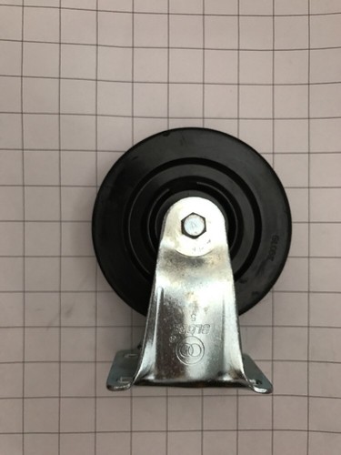 Set of 4 4" X 1" Rubber Casters 2 Fixed 2 Swivel 2 w/ Total Brake Base Plate - Imagen 2 de 8