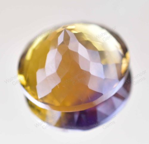 Flawless Natural Bi-Color Ametrine 28.40 Ct Round Certified Untreated Gemstone - Picture 6 of 6