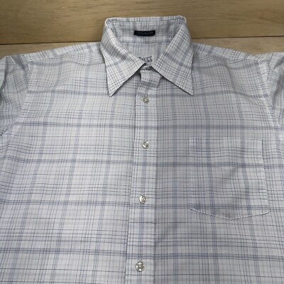cotton polyester blend dress shirts ketch Men's Half-Sleeve Dress Shirt, Easy-Care 55-45 Cotton-Polyester Blend,  15 Inch Neck, Gentleman's Cut, Dark Grey
