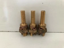 LOT OF 3 NEW OLD STOCK! BURNDY SPLIT-BOLT BRONZE CONNECTORS 3/8" STUD 22C075