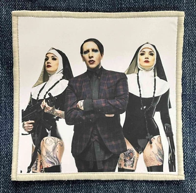 Marilyn Manson With Nuns Sublimated Printed Patch | Singer Metal Music Band Logo