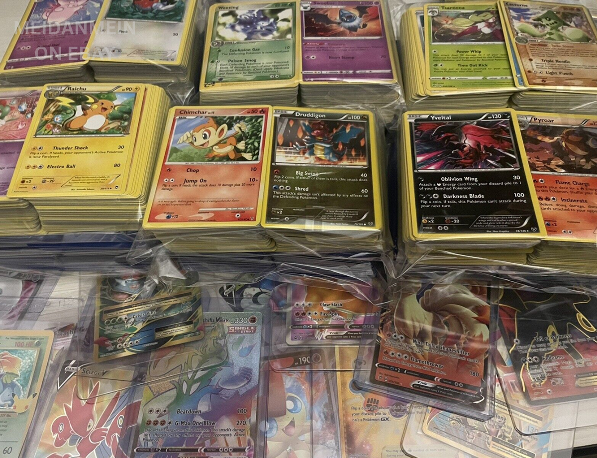 200pcs battle game card pokmon trading card collection random Pokemon TCG: Cards from Every Series, 100 Cards in Each Lot Plus 7 Bonus Free Foil Cards : Toys & Games Cards are repackaged from varying sets. Pokemon TCG 3 Booster Packs,