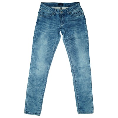 Seven 7 Damen Stretch Jeans Hose slim L. Skinny low 36 S W28 L32 acid blau weich