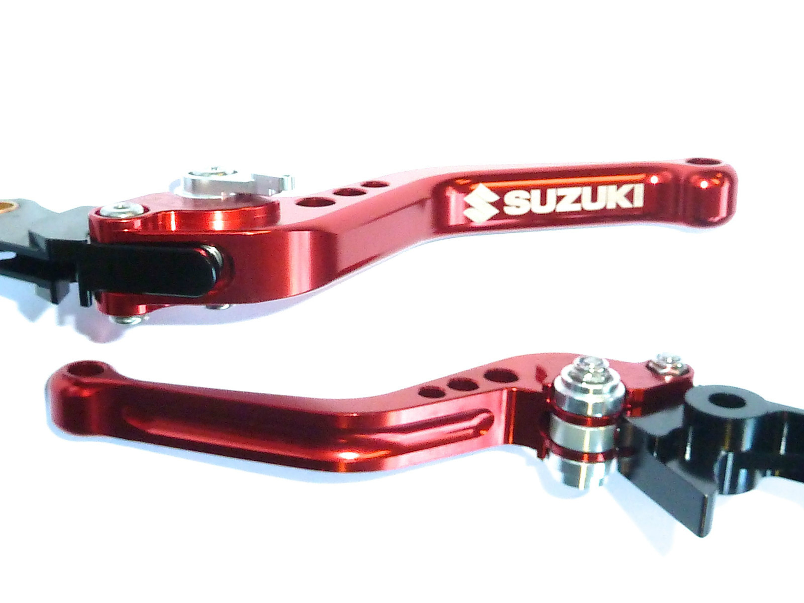 SUZUKI GS500E GS500F GS500 SHORT RED BRAKE CLUTCH LEVERS ROAD RACE