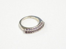 Silber 925 Ring mit Amethysten in Fliederfarbe - sch&ouml;ne Fassung