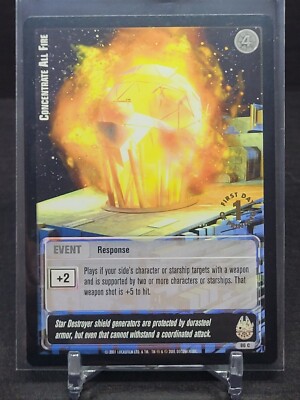 2001 Star Wars Jedi Knights Premiere 1st Day Of Printing #86 Concentrate All Fir