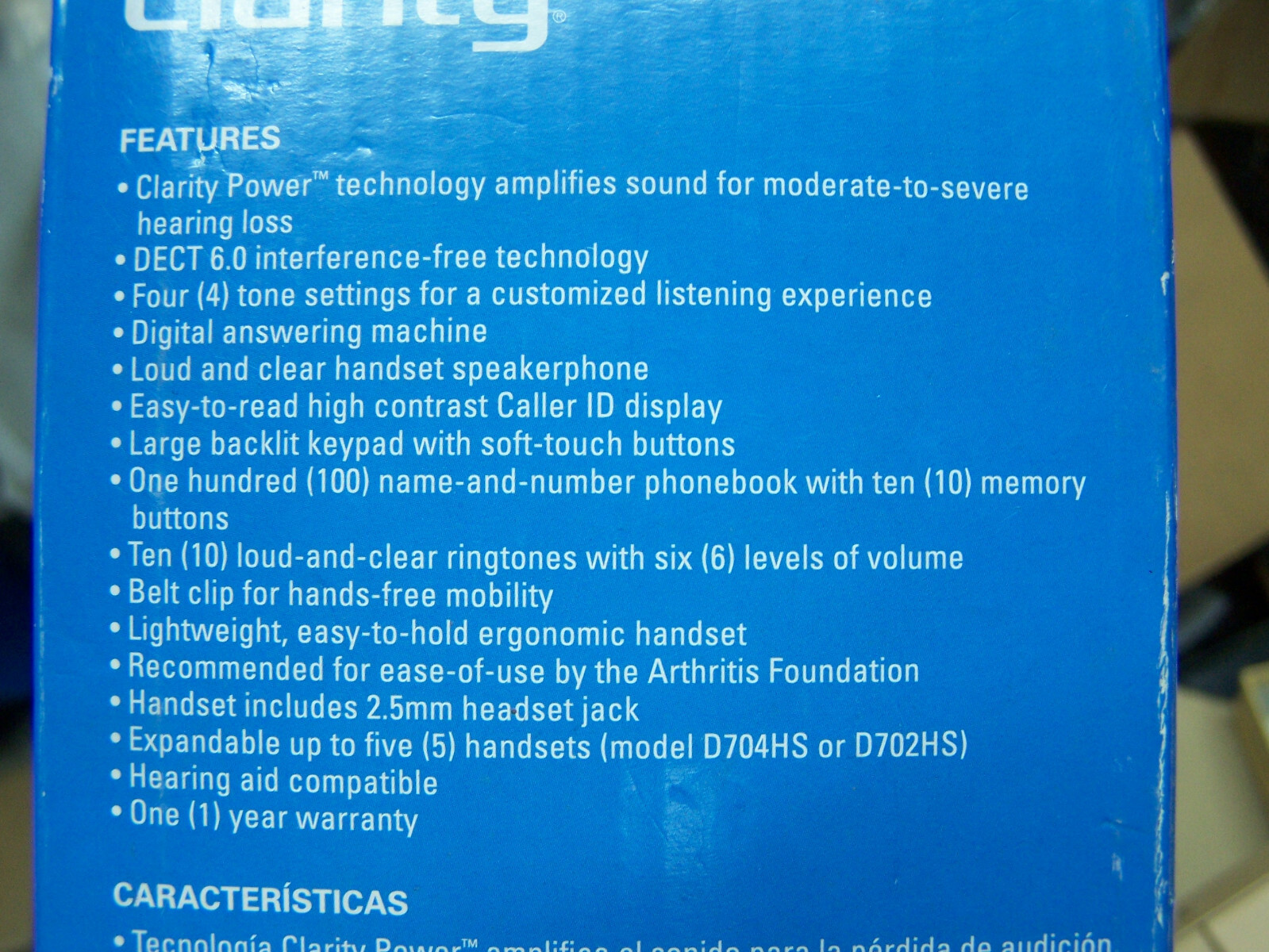 Clarity D714 Amplified Cordless Phone 40dB Large Buttons w/Answering