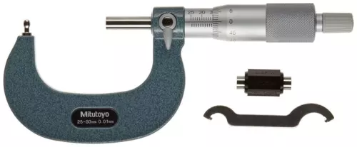Mitutoyo 115-309 Tube Micrometer 25-50mm Range 0.01mm Graduation Spherical Tip