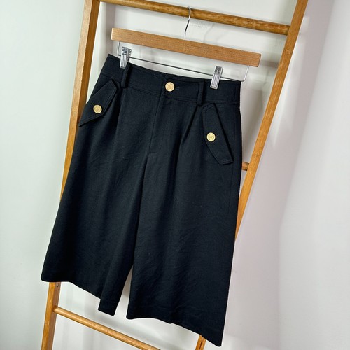 Blue Label Crestbridge Long Shorts Womens 36 Black Wide Leg - Picture 4 of 12