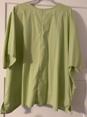Cherokee Workwear Scrub Top Sz 4XL Rn# 93643 V Neck Top Shirt Lime